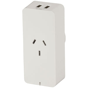 Smart Plug WiFi Controlled Main Switch and Energy Monitor with 2 x USB Sockets